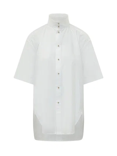 Darkpark Elegant Roberta Shirt With Neck Detail In White