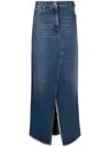 Darkpark Emma Distressed Denim Maxi Skirt