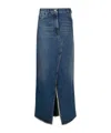 Darkpark Emma Distressed Denim Maxi Skirt