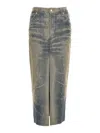 Darkpark Elasticated Denim Half-length Skirt