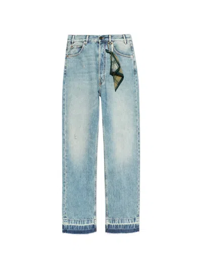 Darkpark Belt Loop Denim Trousers In Blue