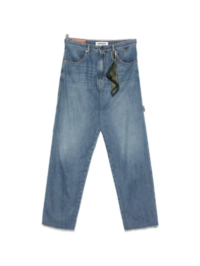 Darkpark Frayed Jeans In Blue