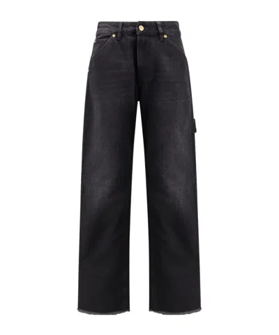 Darkpark Frayed Pocket Jeans In Black