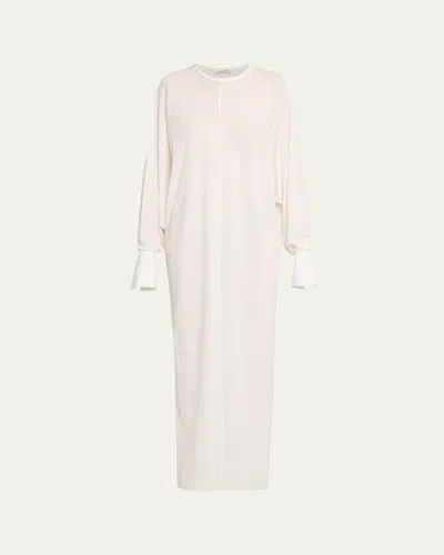 Darkpark Frida Long-sleeve T-shirt Dress In White