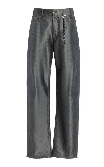 DARKPARK GALE METALLIC STRAIGHT-LEG JEANS