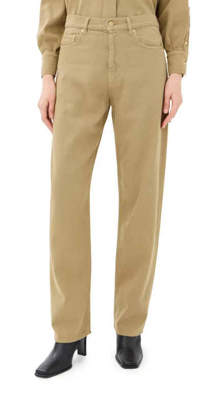 Darkpark Gale Relaxed Fit Tencel Denim Jeans Sand In Neutral