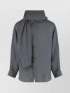Darkpark George Shirt With Detachable Wool Scarf In Gray