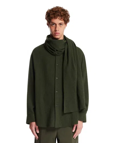 Darkpark George Shirt With Scarf In Brown