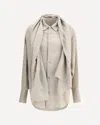 Darkpark Georgia Shirt With Detachable Matching Scarf In Multi