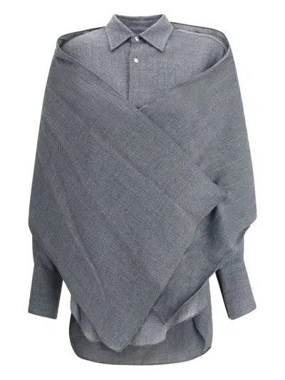 Darkpark "giorgia" Shirt With Scarf In Green