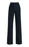 Darkpark Grace Chambray Straight-leg Pants In Blue