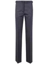 Darkpark Tailored Wool Pants With Pleats And Pockets In Gray