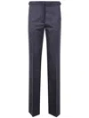 Darkpark Tailored Wool Pants With Pleats And Pockets In Gray