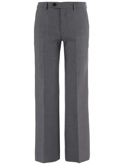 Darkpark Gray Colin Tailored Pressed-pleat Stretch-wool Formal Pants