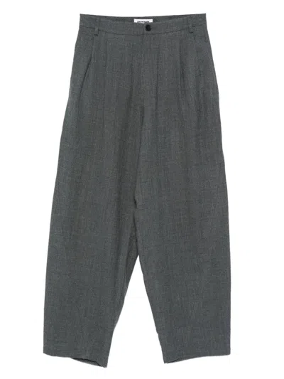 DARKPARK GRAY WOOL TROUSERS DARKPARK