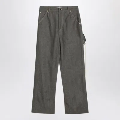 Darkpark Grey Cotton Lisa Trousers