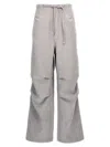 Darkpark 'daisy' Drawstring Waist Wide Leg Trousers In Grey
