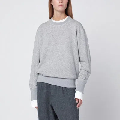 DARKPARK DARKPARK  GREY MELANGE CASHMERE BLEND SWEATSHIRT