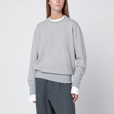 Darkpark Grey Melange Cashmere Blend Sweatshirt In Gray