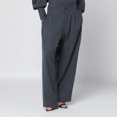 DARKPARK DARKPARK  GREY MELANGE PHEBE WIDE-LEG TROUSERS