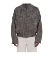 Darkpark Herringbone-pattern Jacket In Gray