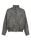 Darkpark Herringbone-pattern Jacket In Gray