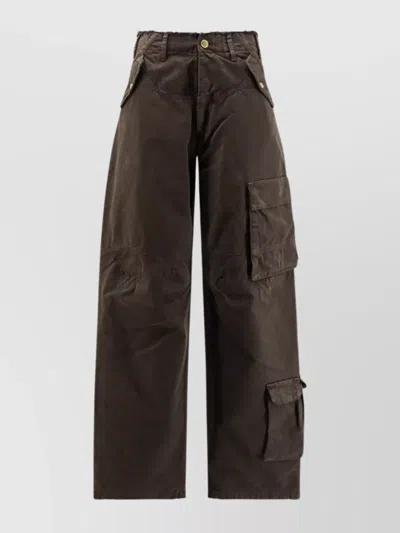 DARKPARK HIGH WAIST WIDE LEG CARGO TROUSERS