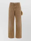 Darkpark Side-embellishment Bleached Wide-leg Jeans In Brown