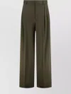 Darkpark High-waist Wide-leg Trousers From Chicago In Green