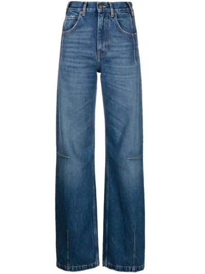 Darkpark High-waisted Wide-leg Jeans In Blue