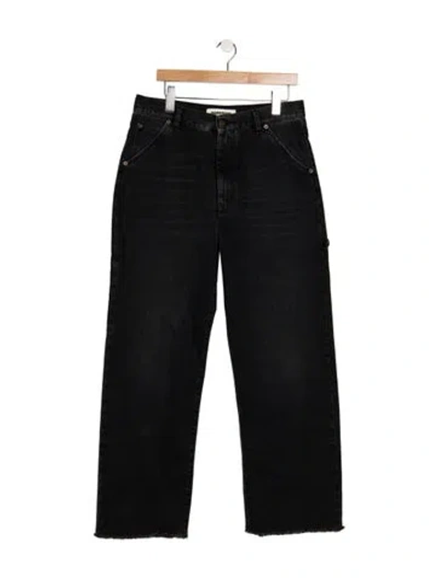 Pre-owned Darkpark High-rise Straight Leg Jeans In Black