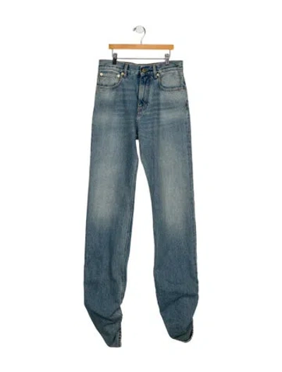 Pre-owned Darkpark High-rise Straight Leg Jeans In Blue