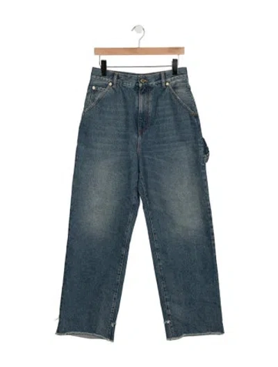 Pre-owned Darkpark High-rise Straight Leg Jeans In Blue