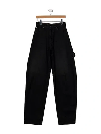 Pre-owned Darkpark High-rise Wide Leg Jeans In Black
