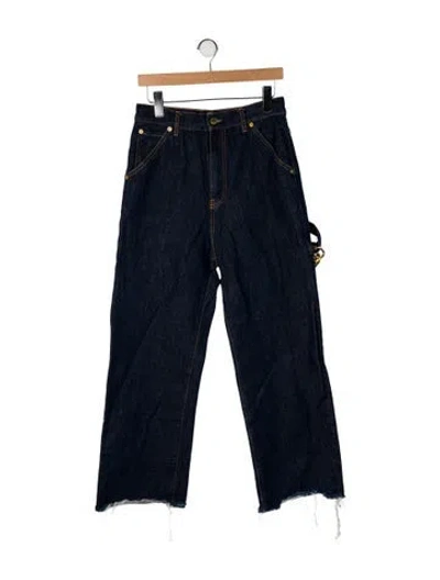 Pre-owned Darkpark High-rise Wide Leg Jeans In Blue