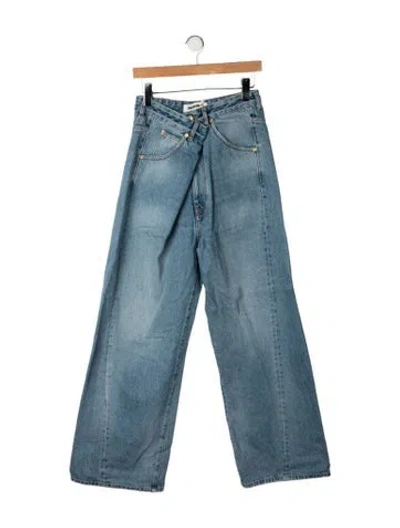 Pre-owned Darkpark High-rise Wide Leg Jeans In Blue