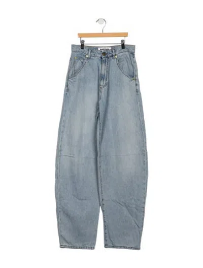 Pre-owned Darkpark High-rise Wide Leg Jeans In Blue