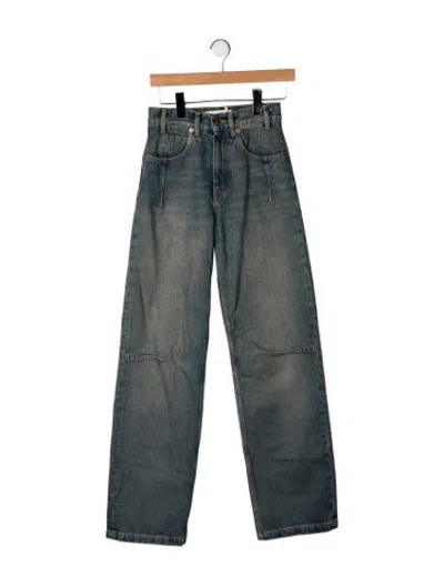 Pre-owned Darkpark High-rise Wide Leg Jeans In Green