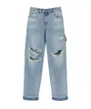 Darkpark Blue Audrey Barrel Leg Carpenter Jeans In Blue