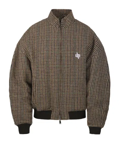 Darkpark Houndstooth Bomber Jacket