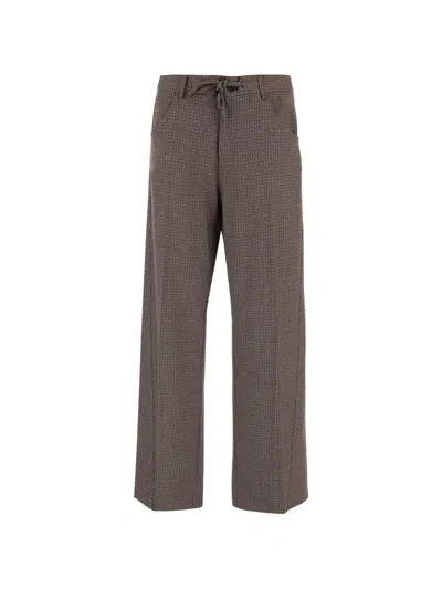 Darkpark Houndstooth-pattern Drawstring-fastening Trousers In Multi