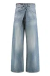 Darkpark Ined Oversized Jeans In Blue