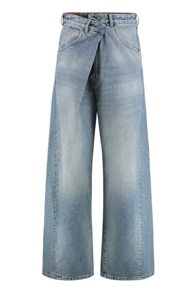 Darkpark Ined Oversized Jeans In Blue