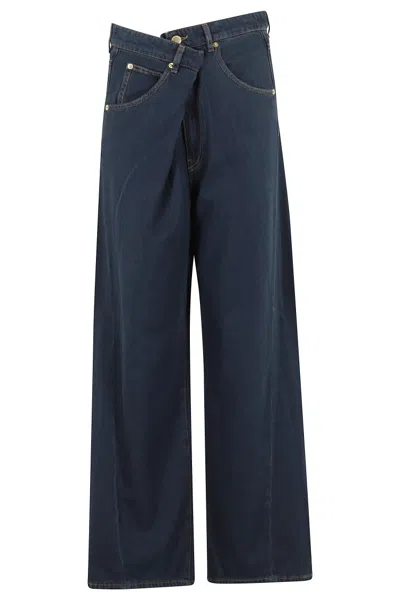 DARKPARK DARKPARK INES FOLD OVER TENCEL DENIM JEANS