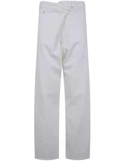 Darkpark Ines Fold Over Tencel Denim In White