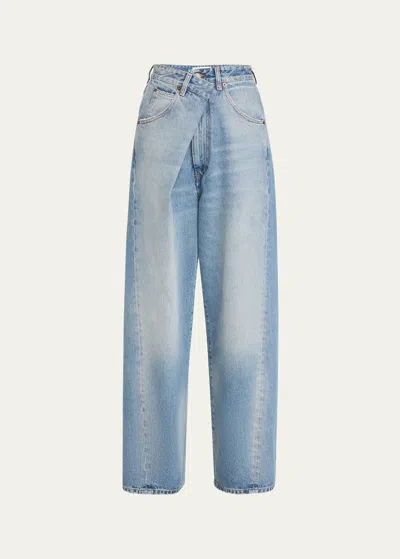 Darkpark Ines Foldover Jeans In Light Wash