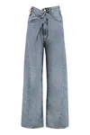 Darkpark Wide-leg Jeans With Metal Accents