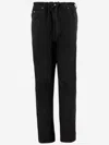 Darkpark Iris Cotton And Lyocell Trousers With Drawstring In Black