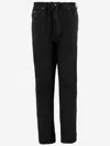 Darkpark Iris Cotton And Lyocell Trousers With Drawstring In Black