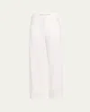 Darkpark Iris Drawstring Viscose-twill Pants In White